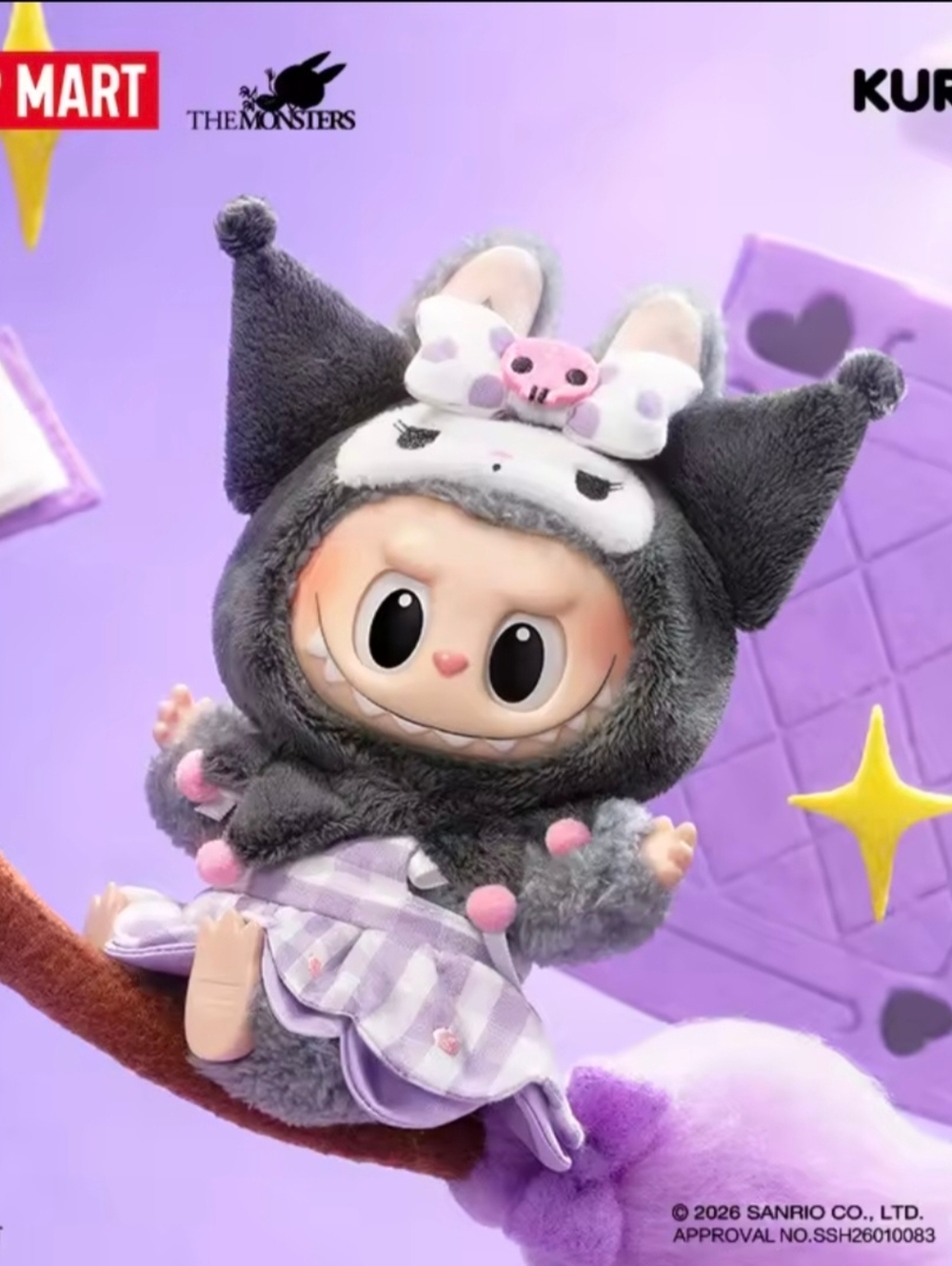 THE MONSTERS X Sanrio Characters Series Vinyl Plush Pendants "Kuromi" - Picture 9 of 12